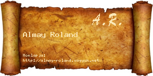 Almay Roland névjegykártya